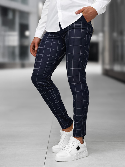 Pánske chino nohavice modré OZONEE DJ/5505Z