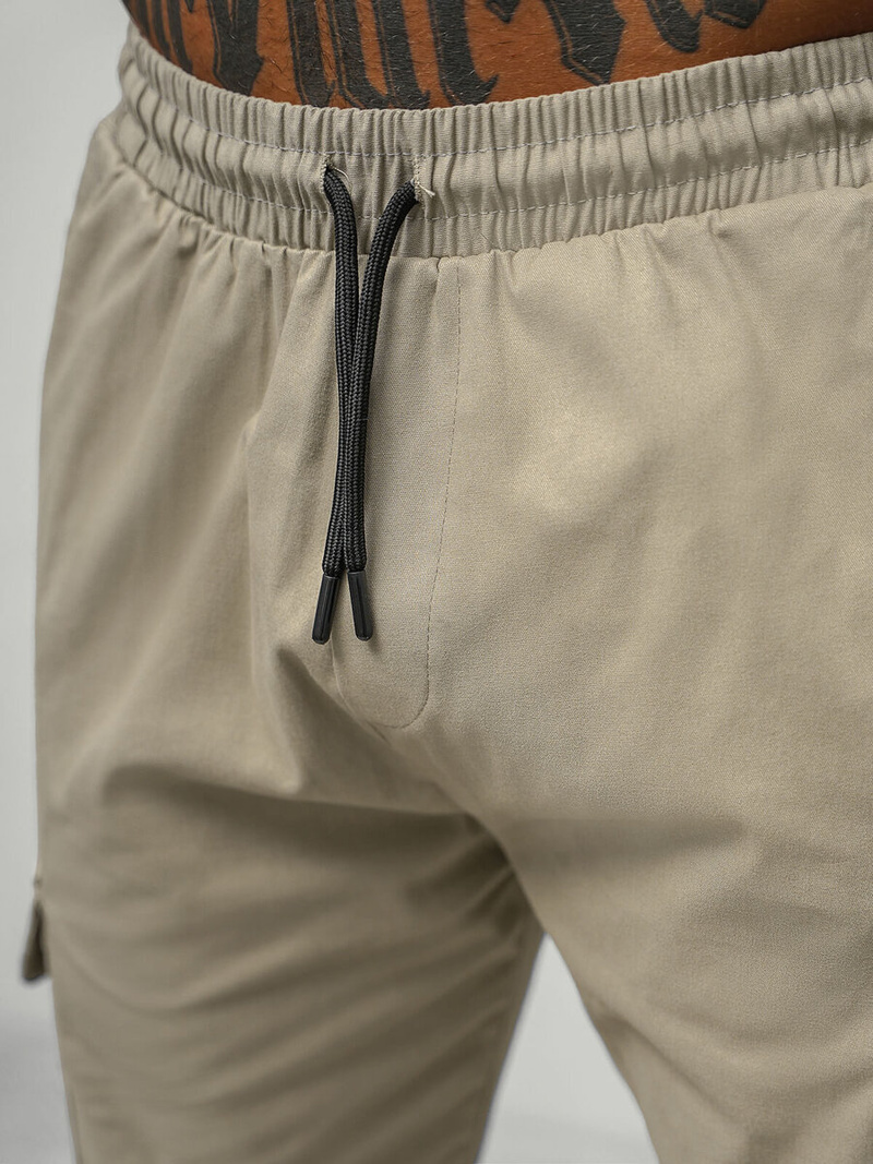 Pánske Chino Jogger Nohavice Béžové OZONEE O/G3014Z