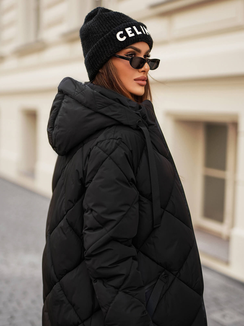 Dámska bunda čierna OZONEE JS/5M3168/392Z