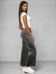 Dámske Velúrové Nohavice Grafitové OZONEE JS/92K519/10