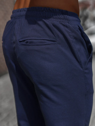 Pánske chino nohavice Námornícke Modré OZONEE DJ/5539Z