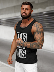 Pánske tielko Čierne OZONEE JS/8B1710/3Z