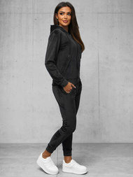 Dámska Velúrová Tepláková Súprava Čierny OZONEE JS/8C1176/3Z