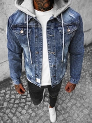 Pánska Riflová Bunda Modrá OZONEE NB/MJ505BZ