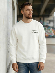 Pánska Mikina Biela OZONEE JS/65B3918/1Z