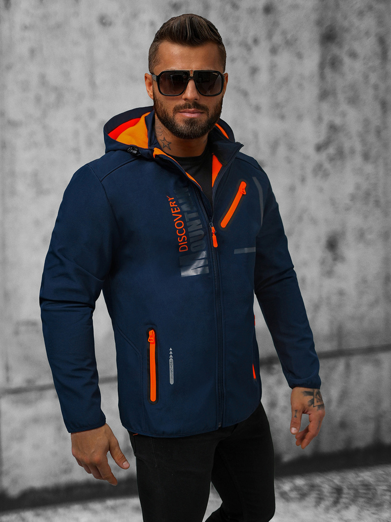 Pánska Softshell Bunda Námornícka Modrá OZONEE JS/HH023/4Z