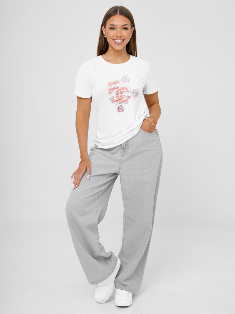 Dámske Tričko Biele OZONEE JS/95T2552/1