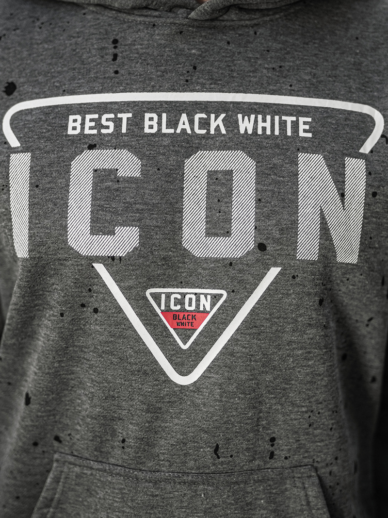 Pánska Mikina Grafitová OZONEE JS/8B1737/5