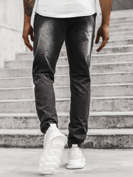 Pánske jogger rifle Čierno-Červené OZONEE JS/KK1101-2