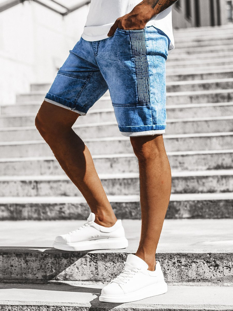 Pánske riflové kraťasy Modré OZONEE RF/HY319