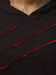 Pánske Tričko Čierno-Červený OZONEE O/1187XZ