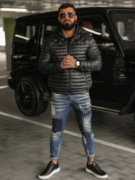 Pánska Bunda Čierna OZONEE JS/16M9328/392BZ