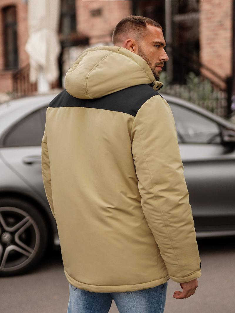 Pánska Bunda Béžová OZONEE JS/22M322/62Z