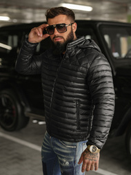 Pánska Bunda Čierna OZONEE JS/16M9328/392BZ