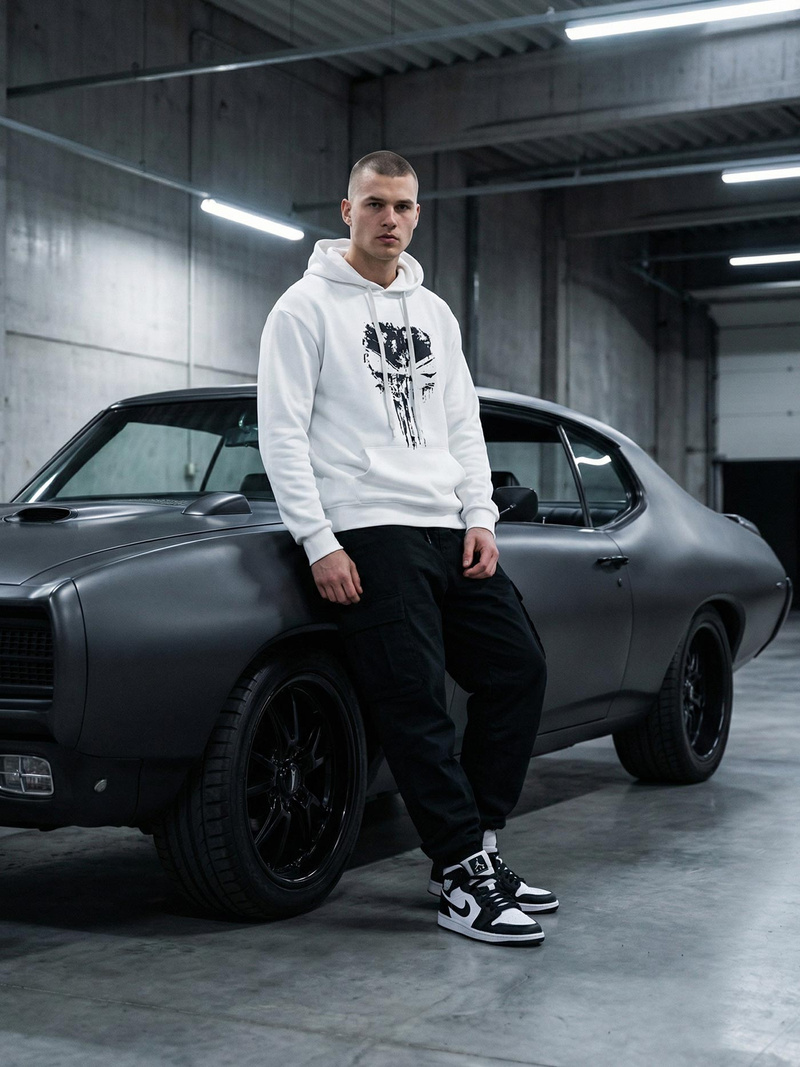 Pánska Mikina Biela OZONEE JS/65B3907/1Z