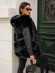 Dámska bunda čierna OZONEE JS/11Z8090Z