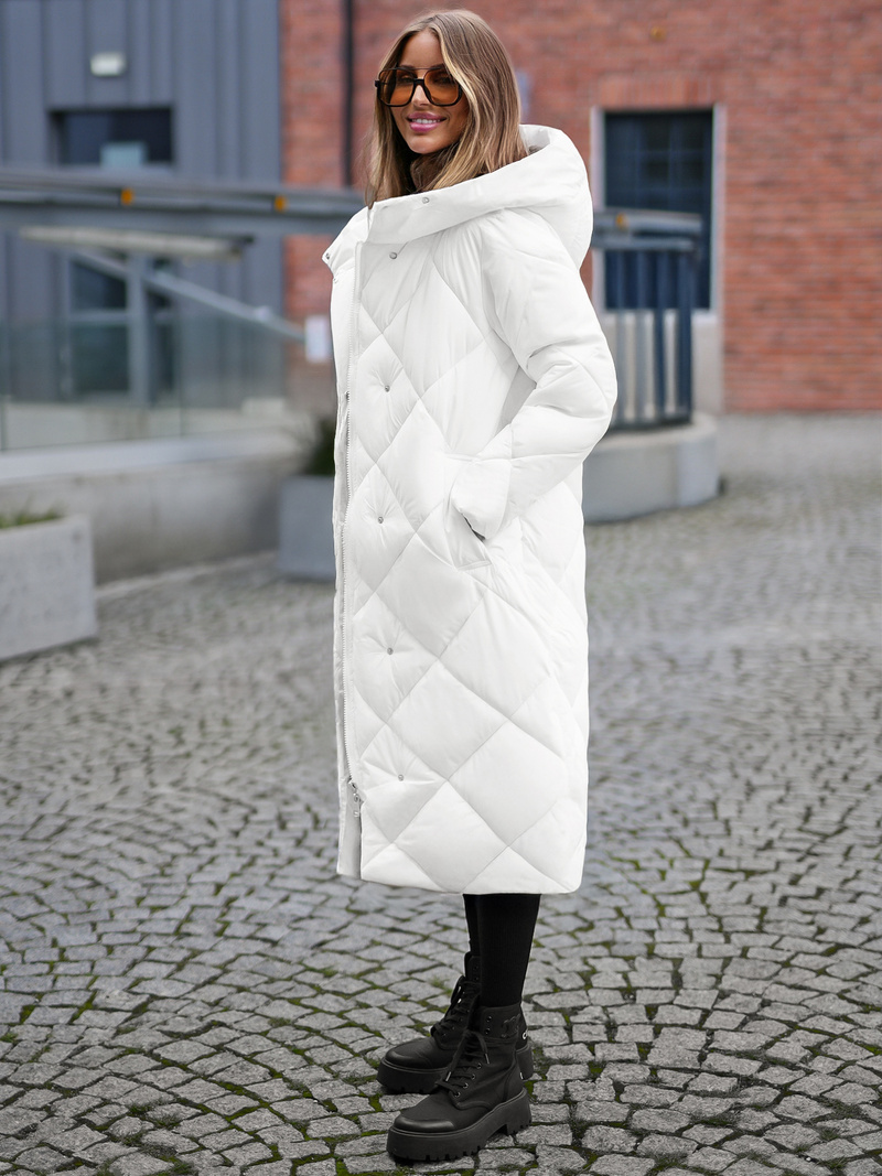 Dámska bunda biela OZONEE JS/5M3173/281Z