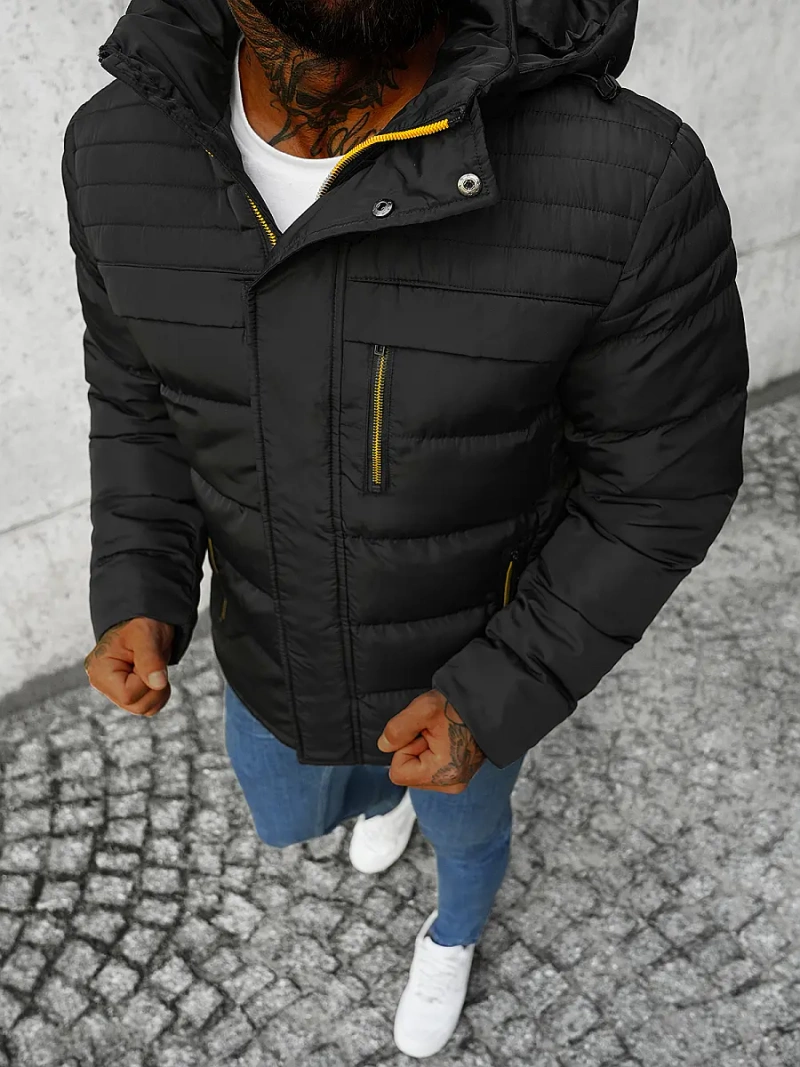 Pánska Bunda Čierna OZONEE JS/M806/392