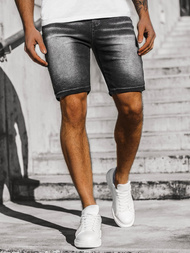 Pánske riflové kraťasy Čierne OZONEE JS/KK1072Z