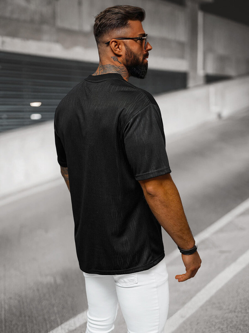 Pánske Tričko Čierne OZONEE O/3C333