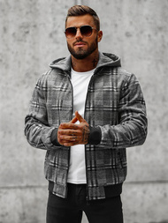 Pánska Bunda Sivá OZONEE O/3A58