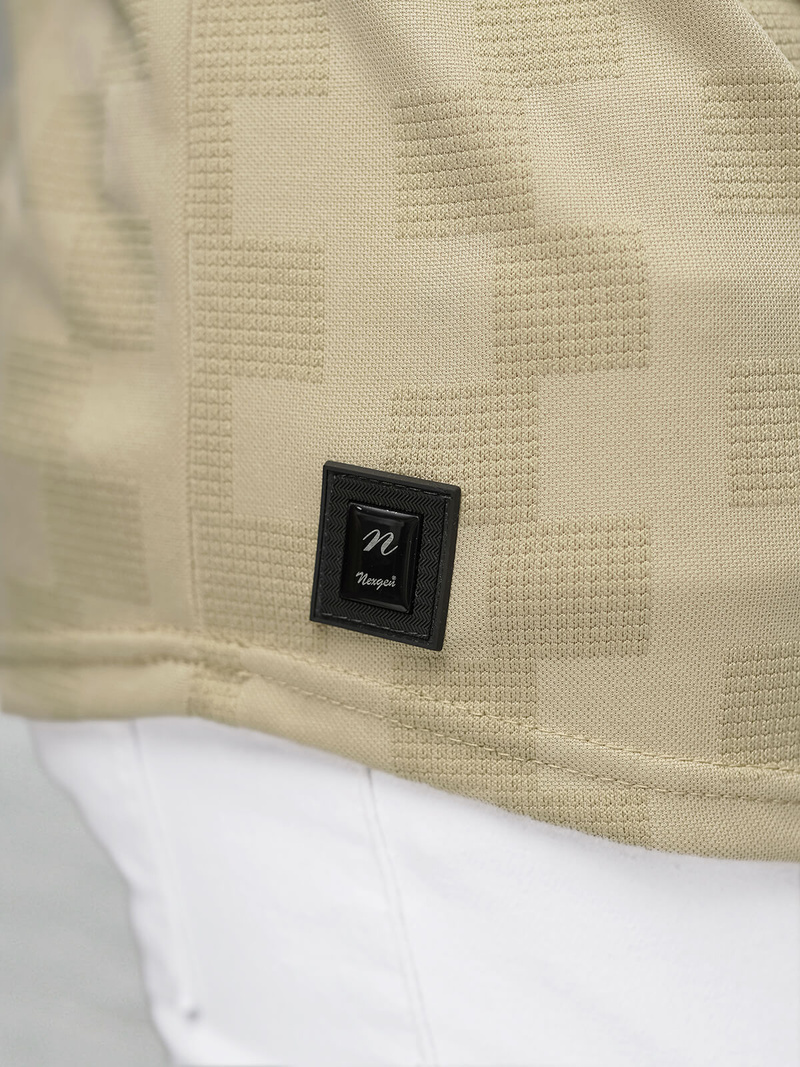 Pánske Tričko Béžová OZONEE O/QS11621