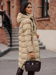 Dámska bunda béžová OZONEE JS/M736/62Z