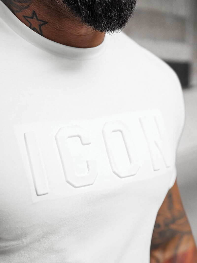 Pánske Tričko Biele OZONEE NB/MT3111