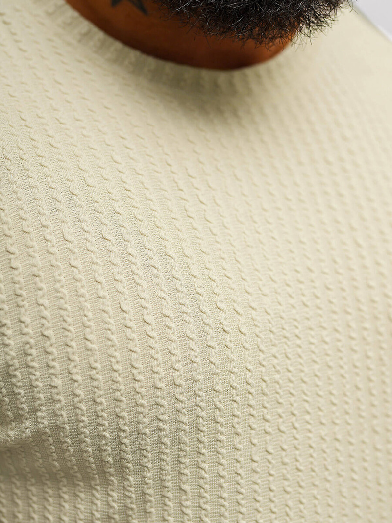 Pánske Tričko Béžová OZONEE O/7766T