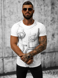 Pánske Tričko Biele OZONEE O/T132/1Z