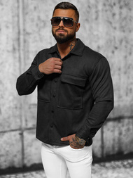 Pánska Košeľa Čierna OZONEE O/GOM23039