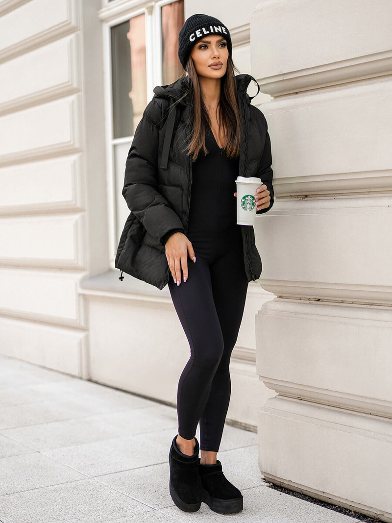 Dámska bunda čierna OZONEE JS/5M3251/392Z