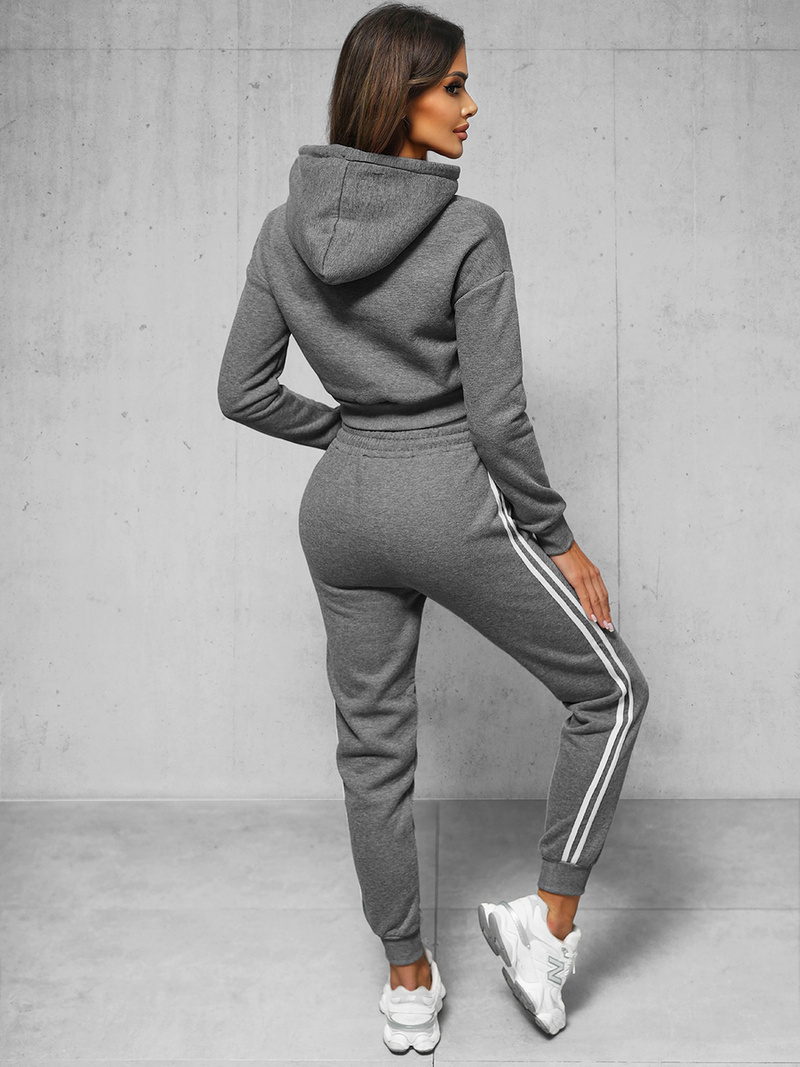 Dámska dvojdielna tepláková súprava grafitová OZONEE JS/8C67/5