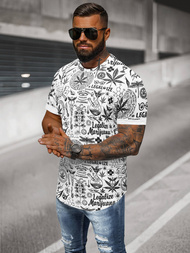 Pánske Tričko Biely OZONEE O/P1347