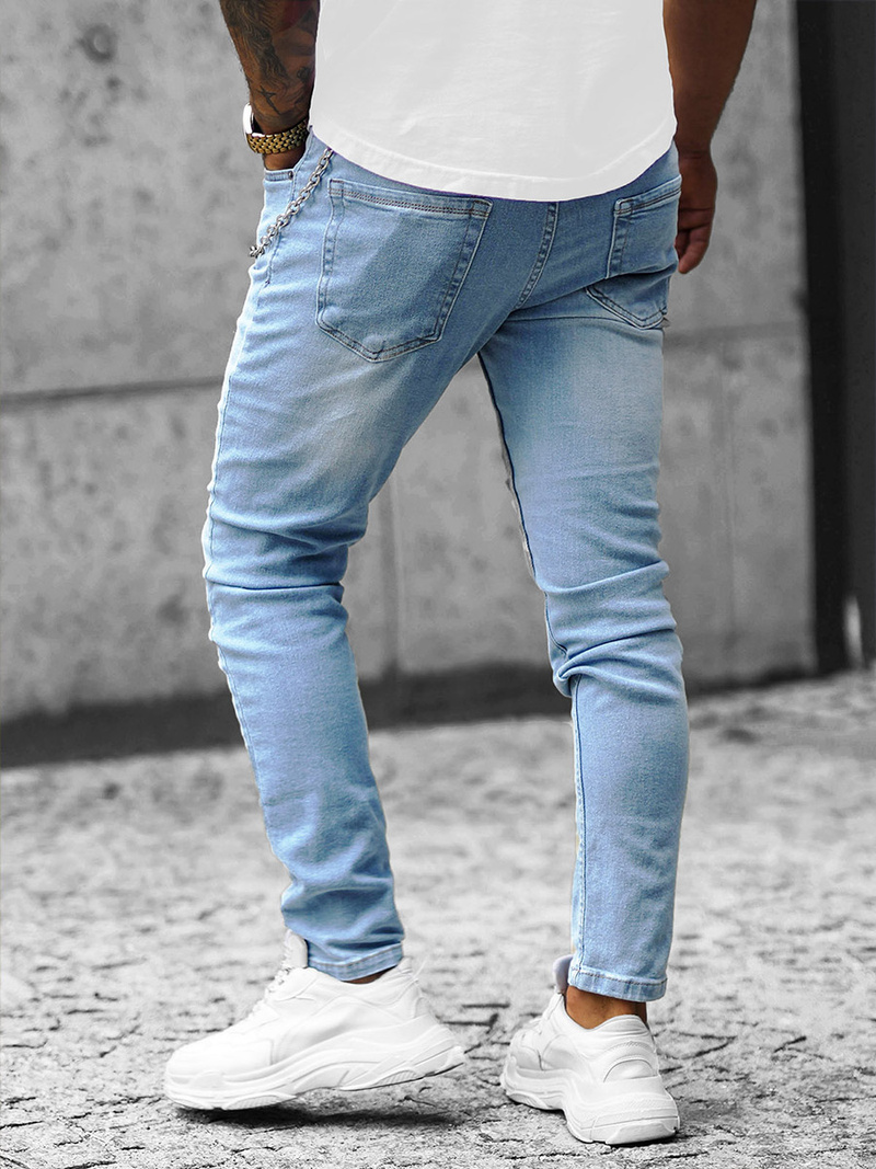 Pánske Rifle Svetlo Modré OZONEE E/5604/02