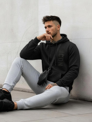 Pánska Mikina Čierna OZONEE JS/8B1973/3