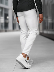 Pánske chino nohavice biele OZONEE DJ/5526Z