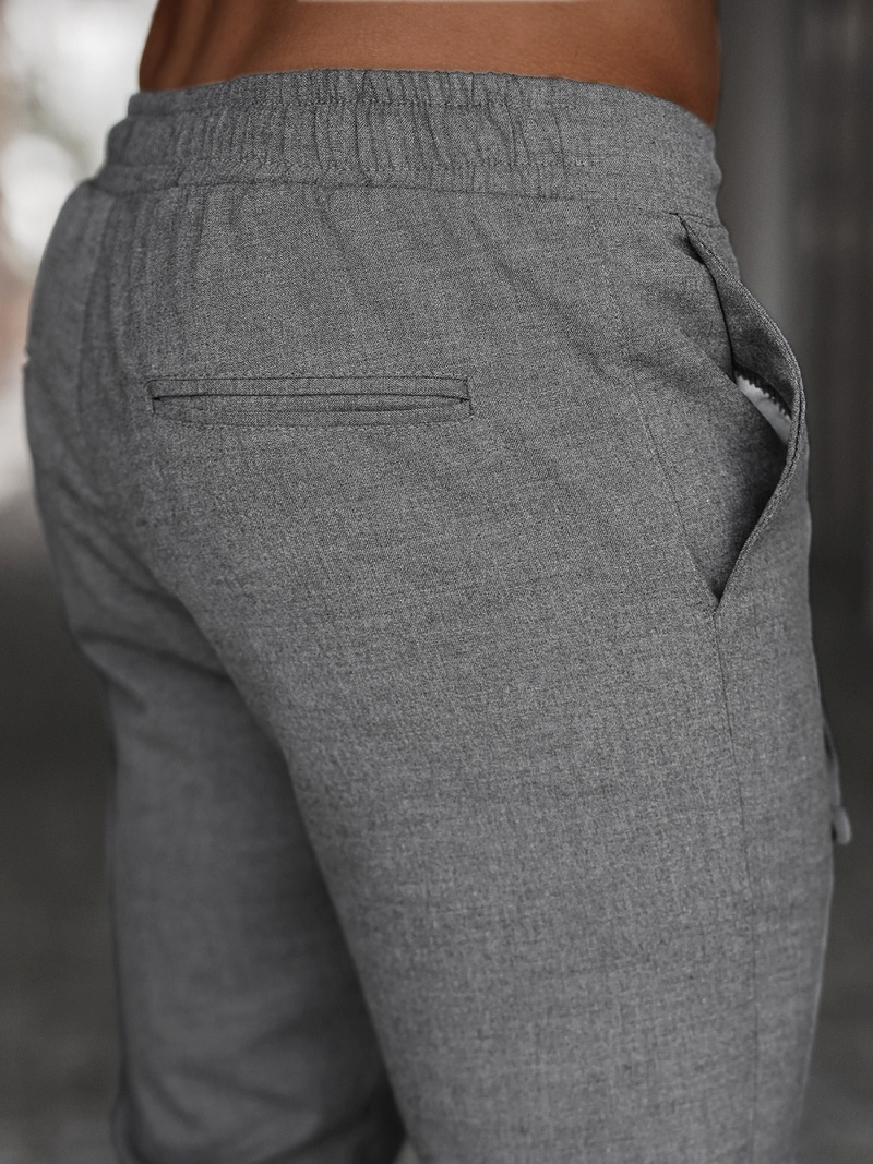 Pánske chino nohavice Tmavo-sivé OZONEE DJ/5539Z