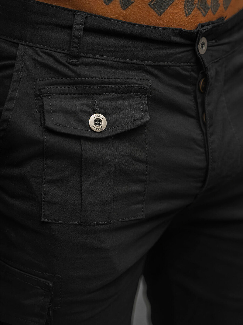 Pánske Chino Kraťasy Čierne OZONEE NB/MP0188N