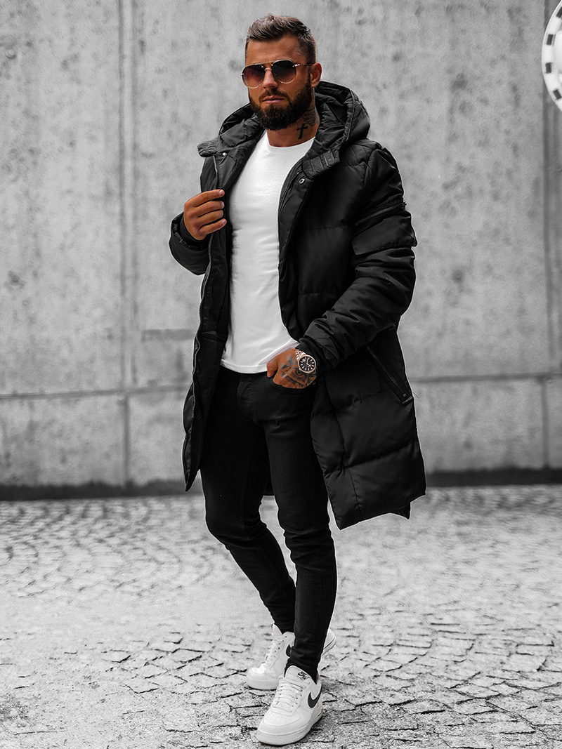 Pánska Bunda Čierna OZONEE O/M799