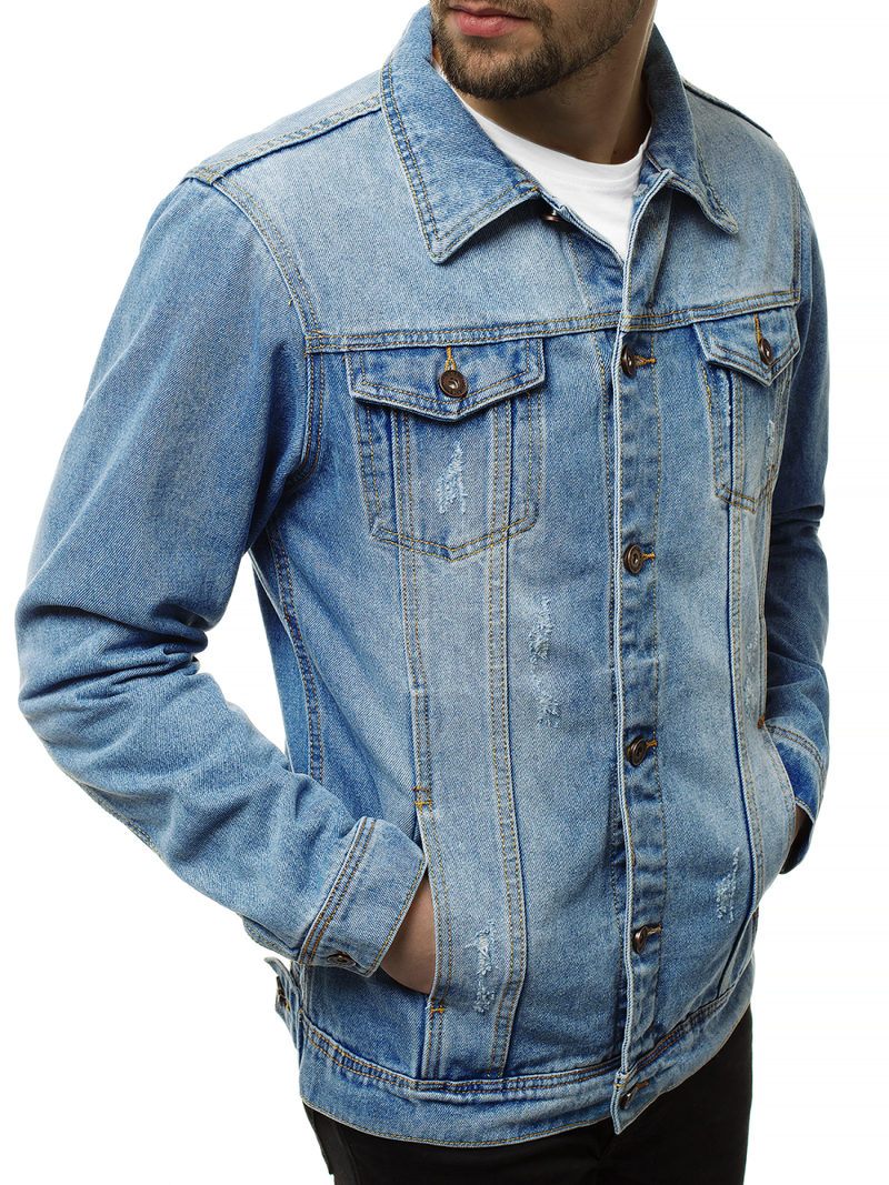 Pánska Riflová bunda Modrá OZONEE V/19276