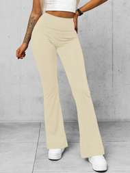 Dámske legíny so širokými nohami ecru OZONEE O/KTK006-J