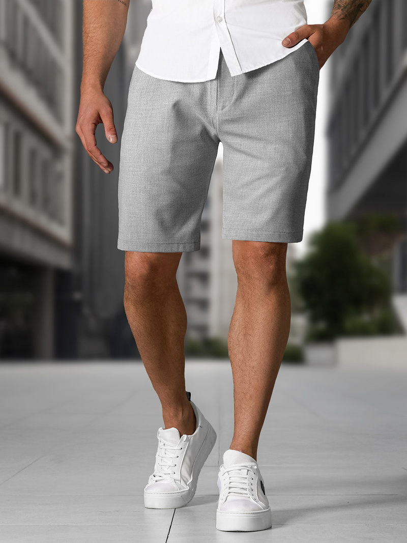 Pánske Chino Kraťasy Sivé OZONEE DJ/4400