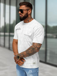 Pánske Tričko Biele OZONEE O/QQ1530