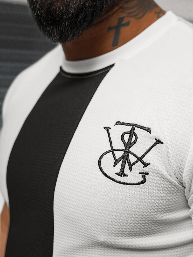 Pánske Tričko Biele OZONEE O/L1184