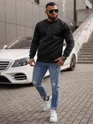 Pánska Mikina Čierna OZONEE JS/8B1358/3