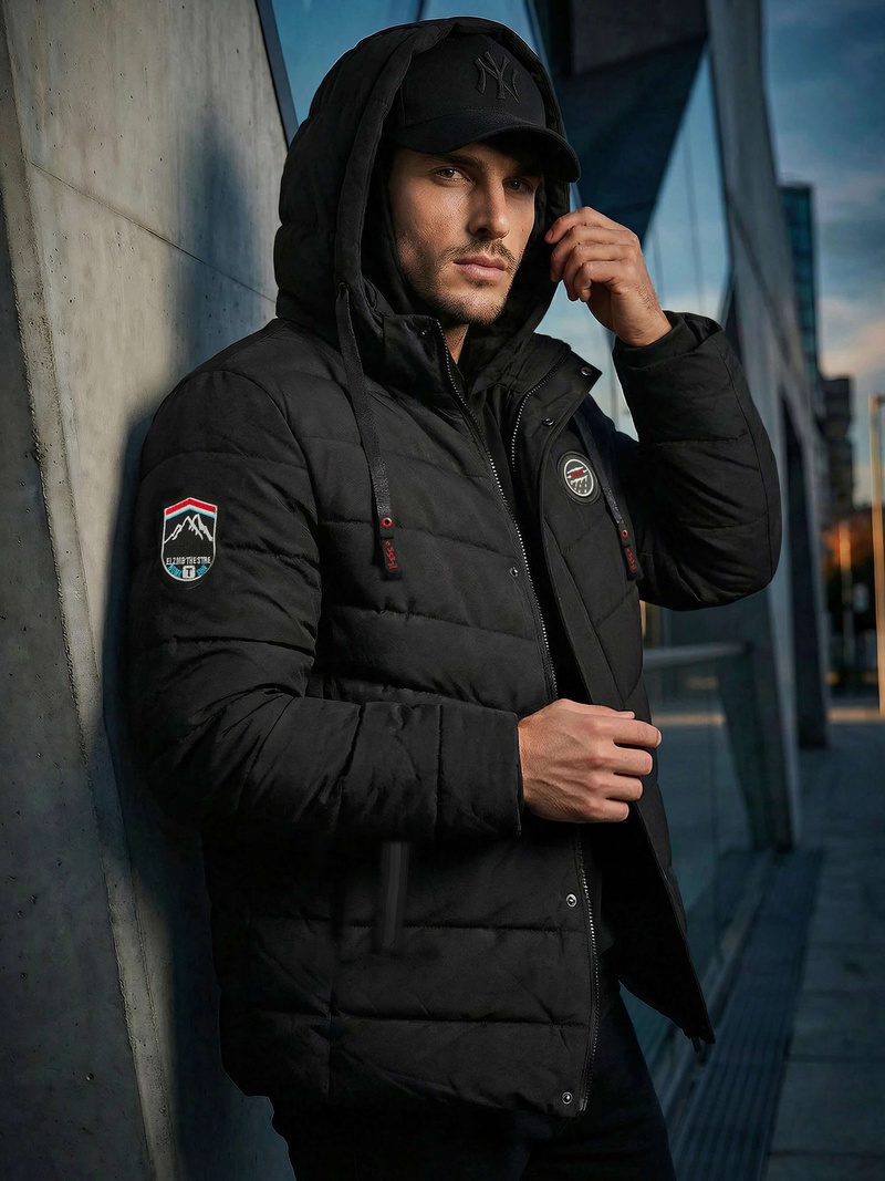 Pánska Bunda Čierna OZONEE JS/31M5081/392