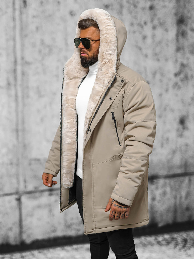 Pánska Zimná Bunda Béžová OZONEE JS/22M315/62