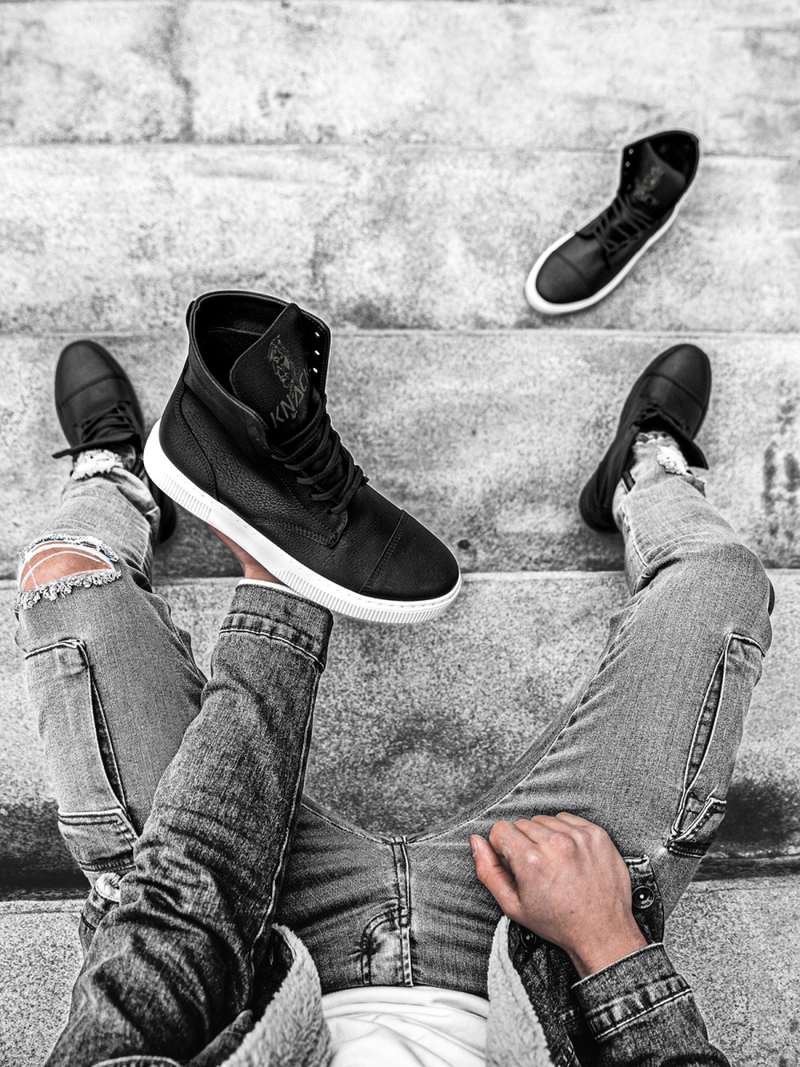 Pánske Sneakery Čiernobiele OZONEE KN/022