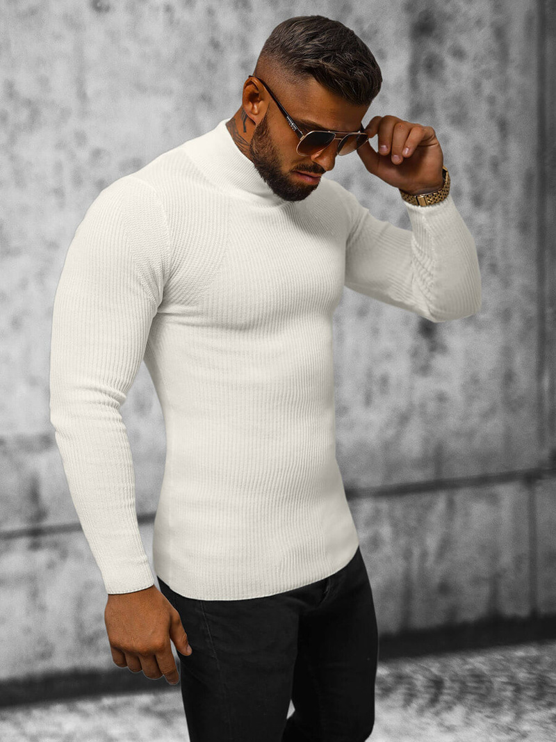 Pánsky Sveter Ecru OZONEE L/2263Z